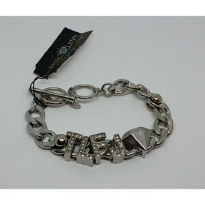 𝅺NWT Traci Lynn silver tone chunky chain bracelet trendy statement style.